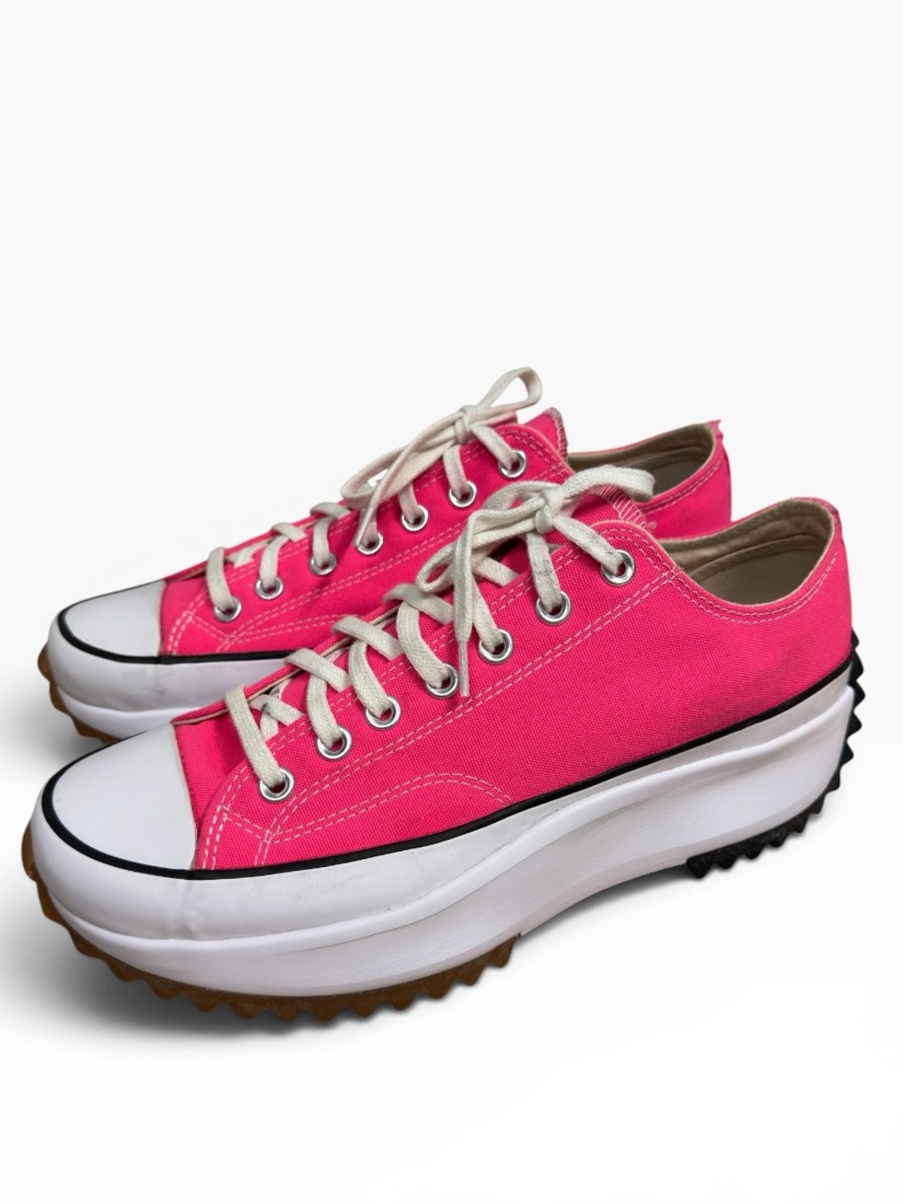 Converse Run Star Hike Platform Sneakers Hot Pink Canvas Unisex Size Women 11